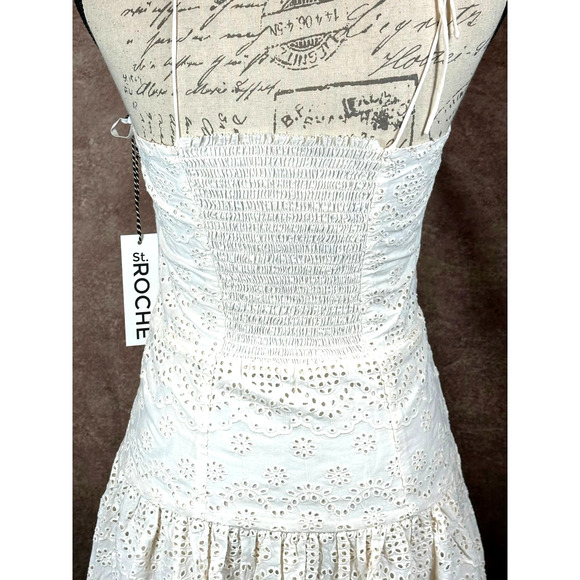St Roche Benedict Removable Straps Eyelet Detail Dress Vanilla 2 - Picture 8 of 15
